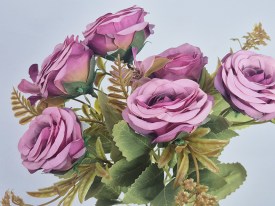 Ramo flores artificiales 6 rosas